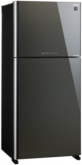 מקרר 2 דלתות מקפיא עליון אינוורטר 558 ליטר SJ-4655 מבית Sharp - זכוכית כסופה כהה