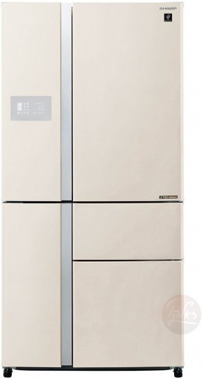 מקרר 5 דלתות מקפיא תחתון 661 ליטר אינוורטר Sharp SJ-9630 - צבע בז'