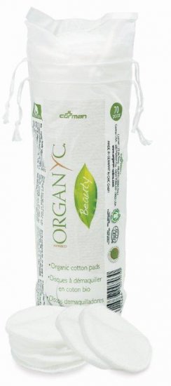 פדיות קוסמטיות של Organyc עשויות מכותנה אורגנית - 70 יחידות