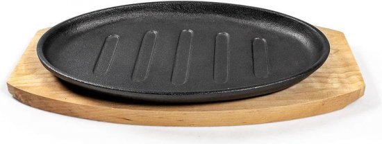 פלטת גריל אובלית מברזל יצוק 28X18 ס''מ CARNE