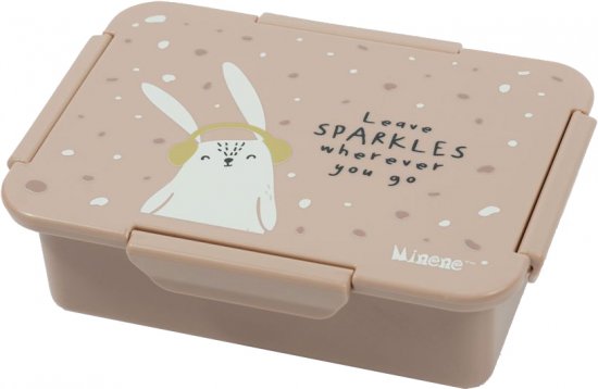 קופסת אוכל סדרת החיות מבית Minene - ורוד בהיר
