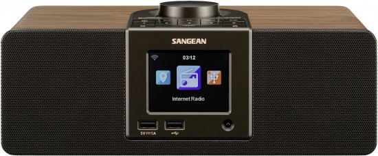רדיו אינטרנט דיגיטלי נייד SANGEAN WFR-32 DAB/AUX/BT/Spotify/Cloud Music/AirMusic - צבע אגוז