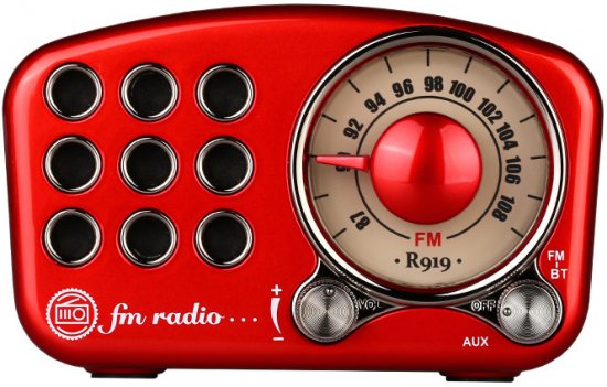 רדיו מונו FM אנלוגי רטרו נייד SAFA  A-919 - צבע אדום