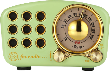 רדיו מונו FM אנלוגי רטרו נייד SAFA  A-919 - צבע ירוק עתיק