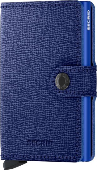 ארנק עור קומפקטי בעל הגנת Secrid Miniwallet RFID - כחול קובלט