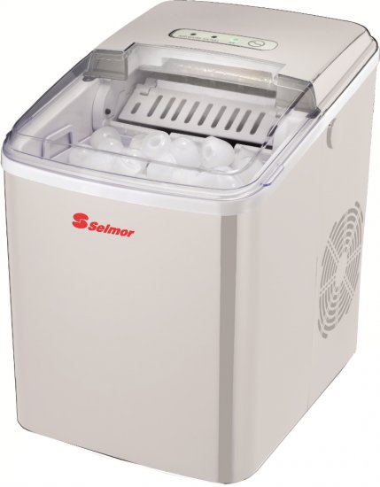 מכשיר ביתי לייצור קוביות קרח ללא צורך בחיבור לנקודת מים 800 מ''ל Selmor SE-858 120W צבע לבן