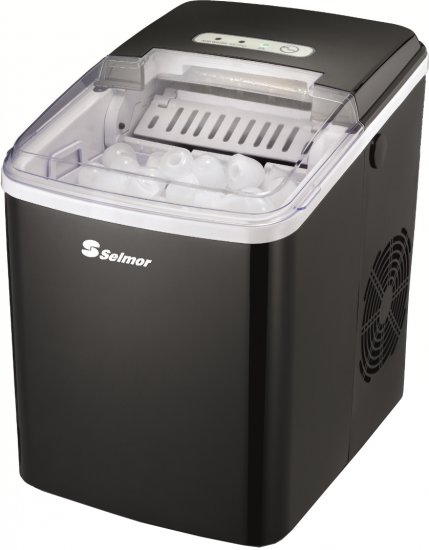 מכשיר ביתי לייצור קוביות קרח ללא צורך בחיבור לנקודת מים 800 מ''ל Selmor SE-865 120W צבע שחור
