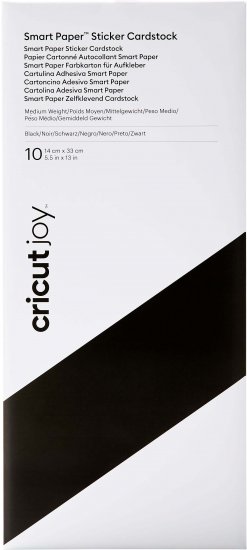 נייר Smart קארדסטוק דביק 33x14 ס''מ 10 יחידות Cricut Joy צבע שחור