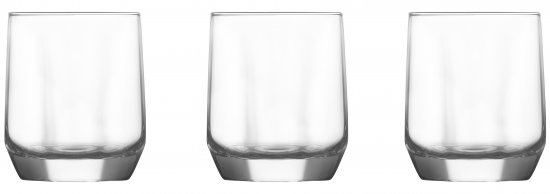 סט 3 כוסות למים  וויסקי דגם דיימונד 310 מ''ל LAV