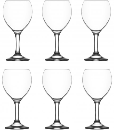 סט 6 כוסות יין דגם מיסקט 260 מ''ל LAV