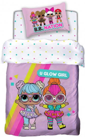 סט מצעים למיטת יחיד אל-קמט 100% פוליאסטר 90X200 ס''מ Homestyle LOL Glow