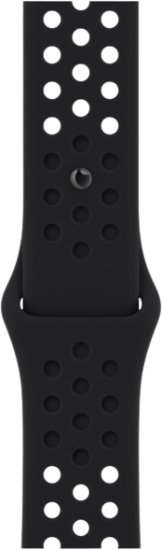 רצועת Nike Sport Band לשעון Apple Watch 45mm צבע Black / Black Nike - מידה Regular