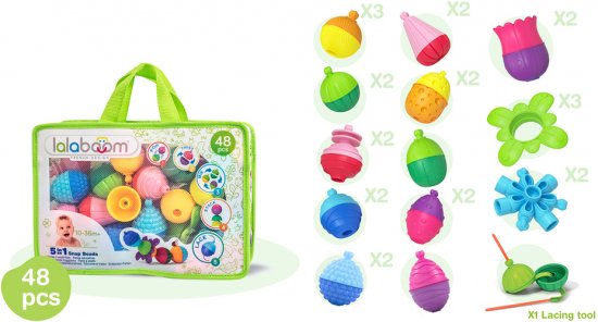 חרוזי התפתחות 48 חלקים מבית Lalaboom
