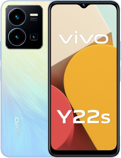 טלפון סלולרי vivo Y22s 6GB+128GB - צבע Summer Cyan - שנה אחריות יבואן רשמי בנדא