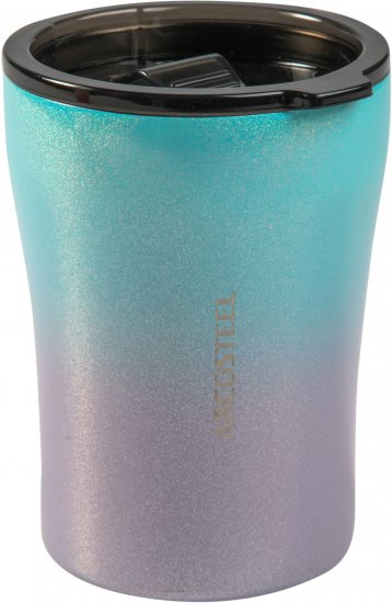 כוס שתייה תרמית עשויה נירוסטה 300 מ''ל לשתייה חמה וקרה מבית Arcosteel - צבע סגול