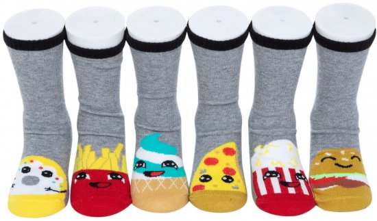 מארז 6 גרבי ילדים מעוצבים דגם יאמי למידות 24-35