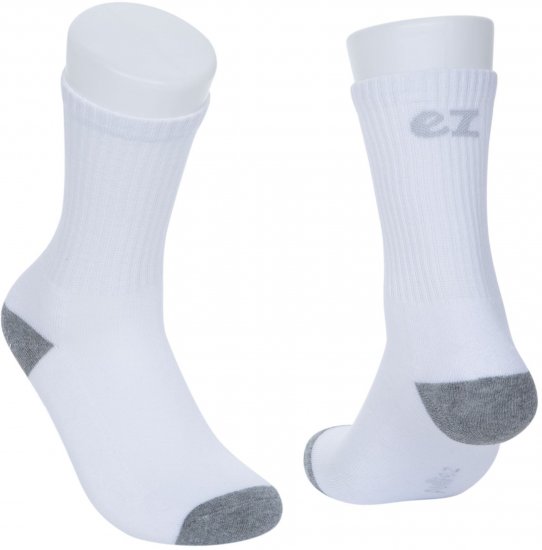 מארז 6 גרבי ספורט בוגרים בגזרה גבוהה מידת M שמתאימה למידות 36-41 - צבע לבן