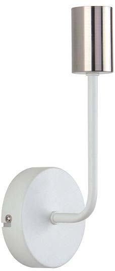 מנורת קיר דקורטיבית דגם מיכל Omega UP E27 - לבן וניקל