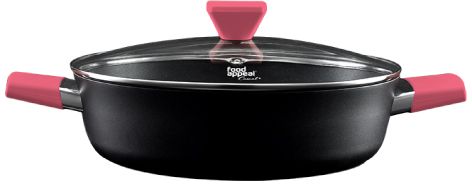 סוטאז' + מכסה 32 ס''מ 5.4 ליטר עם ידיות ורודות Food Appeal Casual Plus