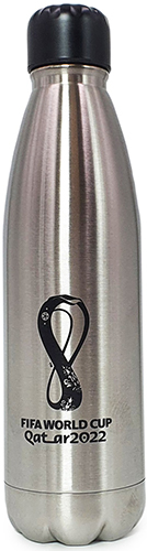 בקבוק שתיה נירוסטה 700 מ''ל מבית FIFA World Cup - צבע כסוף