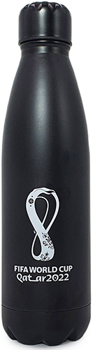בקבוק שתיה נירוסטה 700 מ''ל מבית FIFA World Cup - צבע שחור