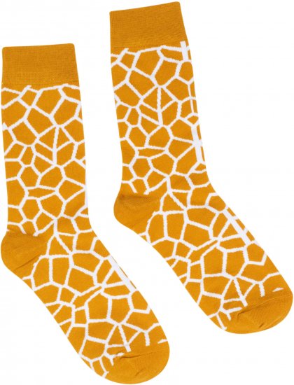 זוג גרביים מעוצבים Pulliez דגם ג'ירפה - מידת One Size שמתאימה למידות 36-46