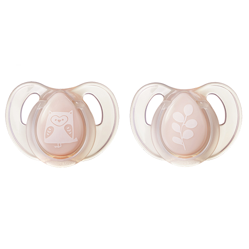 זוג מוצצים לטקס בלון זוהרים בחושך 8-16 חודשים Tommee Tippee  - ורוד