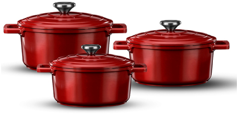 סט כלי בישול לקדירה 6 חלקים Food Appeal Orient - אדום