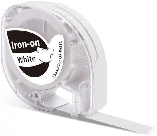 סרט תרמי מיועד לגיהוץ Iron-on שחור על לבן 12x2 מ''מ למדפסת Aimo P12