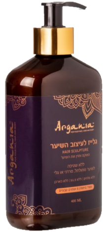 קרם לחות לשיער מתולתל Argania Glaze מועשר בשמן ארגן - נפח 400 מ''ל