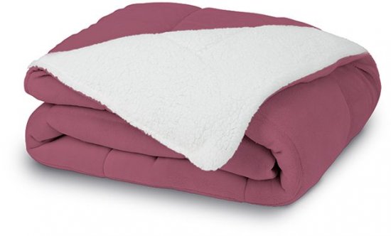 שמיכת חורף יחיד 150X200 ס''מ 100% פוליאסטר דגם סנואו Homestyle - צבע ורוד