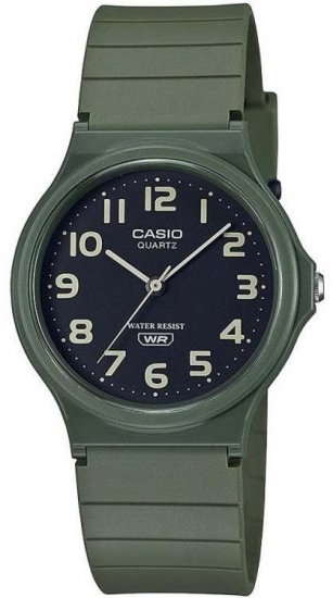 שעון יד אנלוגי רצועת סיליקון Casio MQ-24UC-3BDF - צבע ירוק