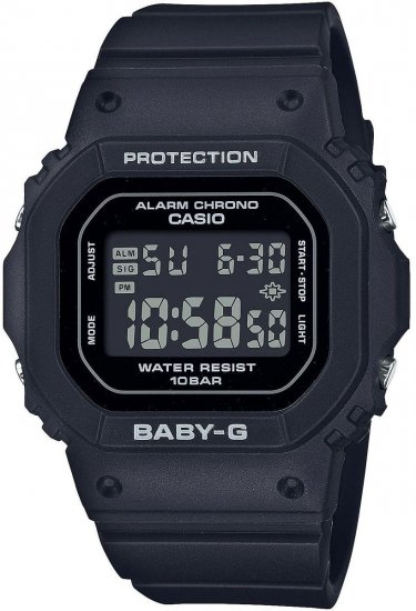 שעון יד דיגיטלי עם רצועת סיליקון Casio Baby-G BGD-565-1DR  - צבע שחור
