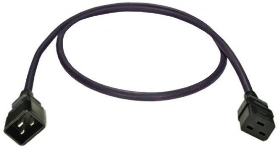 כבל מאריך לשרתים C19 ל-Wise Electric C20 אורך 0.7 מטר צבע שחור