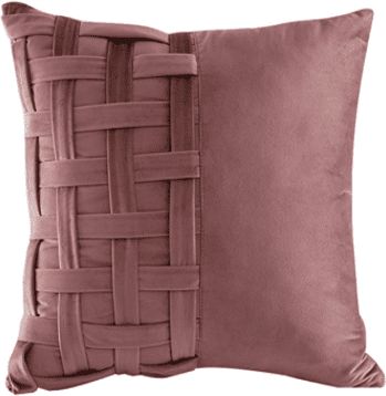 כרית נוי דגם נקסט קטיפה 45x45 ס''מ מבית פסים - צבע אפור