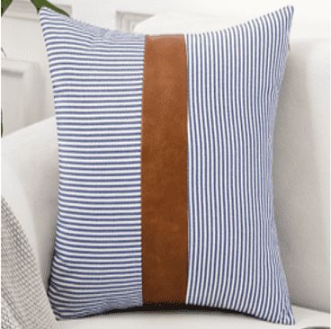 כרית נוי דגם סטריפ 45x45 ס''מ מבית פסים - צבע כחול