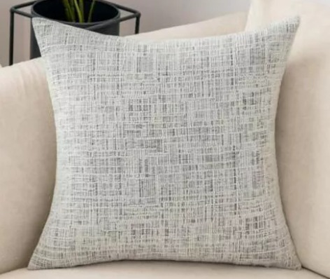 כרית נוי דגם שאגי 45x45 ס''מ מבית פסים - צבע פנינה