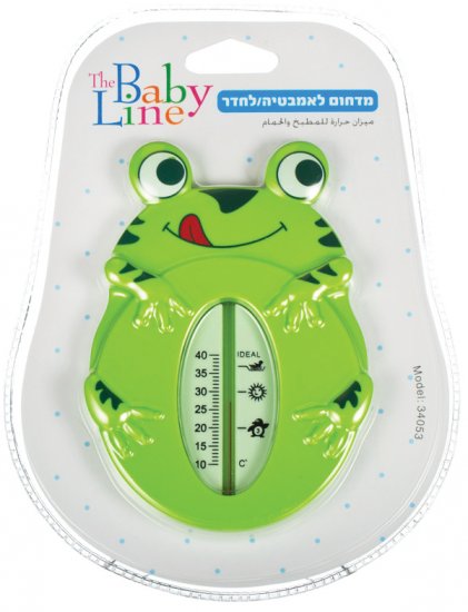 מדחום לאמבטיה/לחדר Baby Line בצורת צפרדע - צבע ירוק