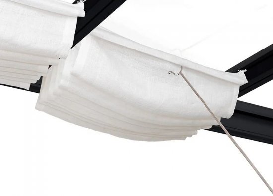 סט וילונות הצללה לפרגולה דגם Stockholm בגודל 950X341.5 ס''מ מבית Palram - צבע לבן