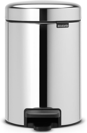 פח אשפה עם פדל 3 ליטר Brabantia NewIcon - צבע פלדה מבריקה