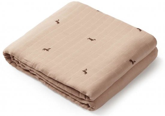 שמיכת 2 שכבות מבמבוק לתינוק Nino - כלב תחש