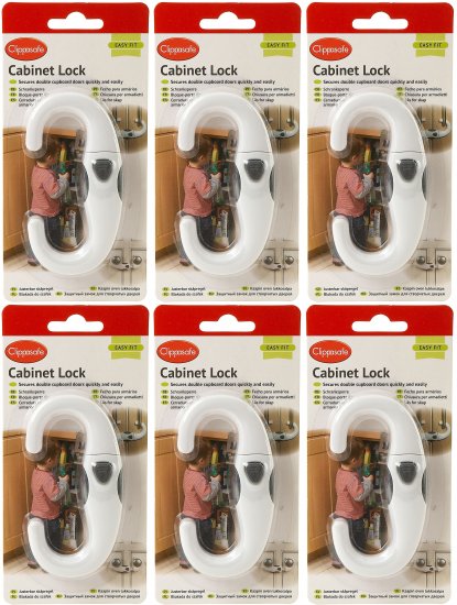 6 מארזים של יחידה אחת מנעול לארונות מבית Clippasafe