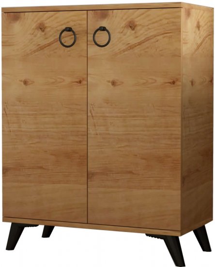 ארון נעליים 2 דלתות דגם Sharona מבית Tudo Design - גוון עץ אורן אטלנטי