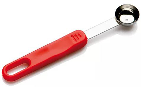 כף פריזיאן עם ידית פלסטיק מבית ZASEVES - צבע אדום/לבן