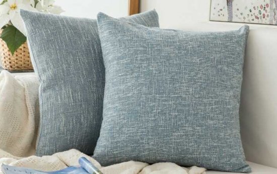 כרית נוי דגם רויאל 45x45 ס''מ מבית פסים - צבע אוקיינוס