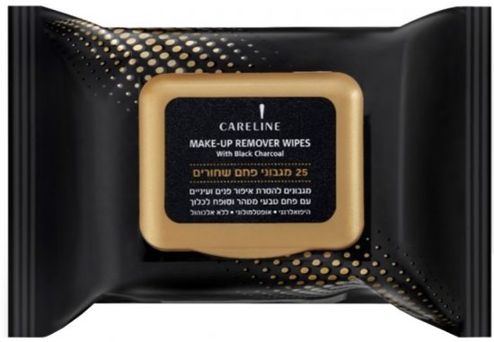 מגבוני פחם להסרת איפור Careline - סך הכל 25 יחידות