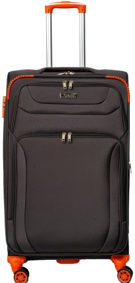 מזוודה מבד בגודל 28 אינץ' דגם Napolitano מבית Camel Mountain - צבע אפור וכתום