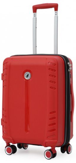 מזוודת טרולי קשיחה בלתי שבירה בגודל 20 אינץ' דגם Gambit מבית Camel Mountain - צבע אדום