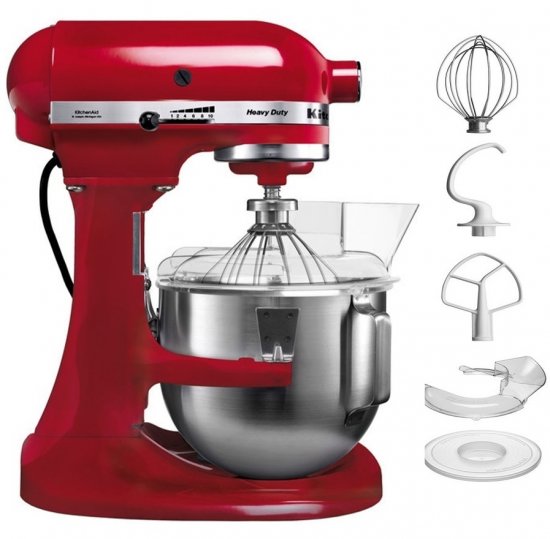 מיקסר שולחני עם קערה 4.8 ליטר KitchenAid 5KPM5EER - צבע אדום - אחריות יבואן רשמי ניופאן