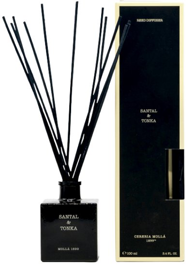 מפיץ ריח מקלות 100 מ''ל Cereria Molla Santal And Tonka